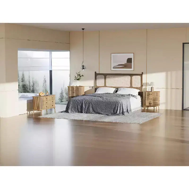 47 6-Drawer Dresser, Compact Wood Chest with Metal Legs, Farmhouse Storage Organizer for Bedroom, Nursery, or Apartment