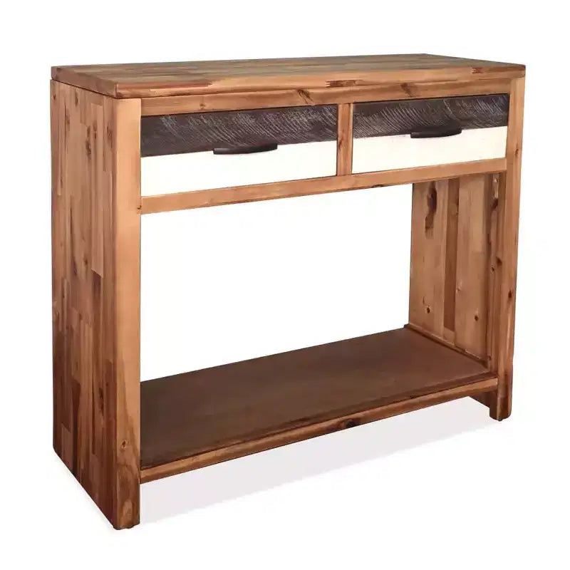 vidaXL Console Table Solid Acacia and Engineered Wood 33.9x11.8x29.5