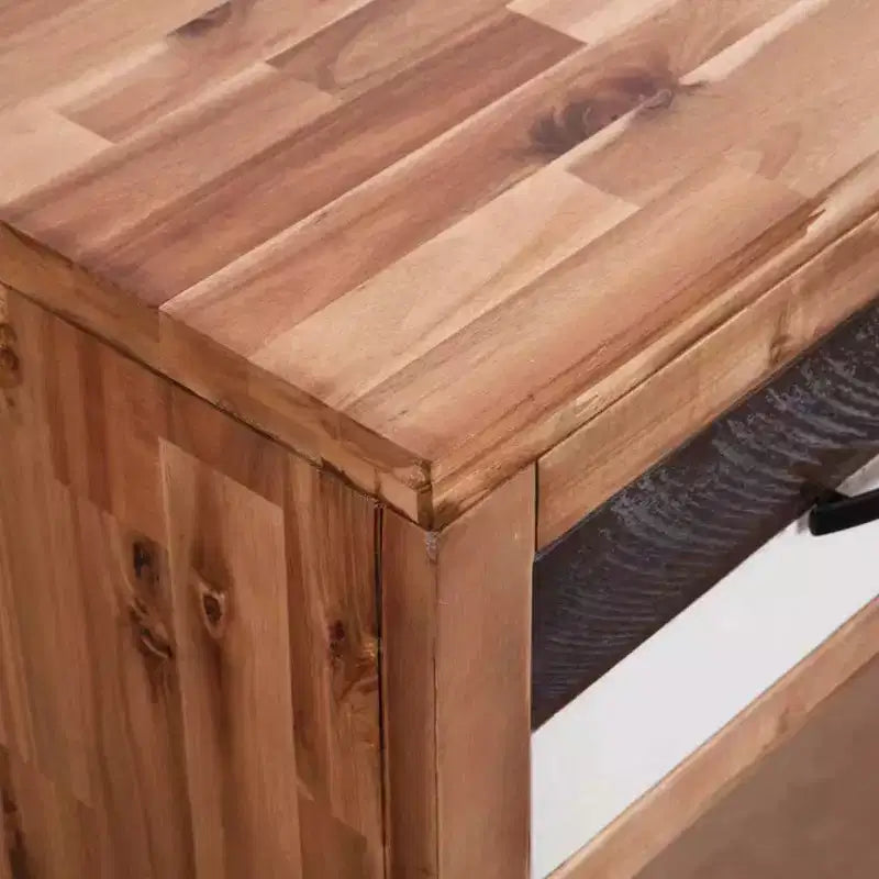 Console Table Solid Acacia and Engineered Wood 33.9x11.8x29.5