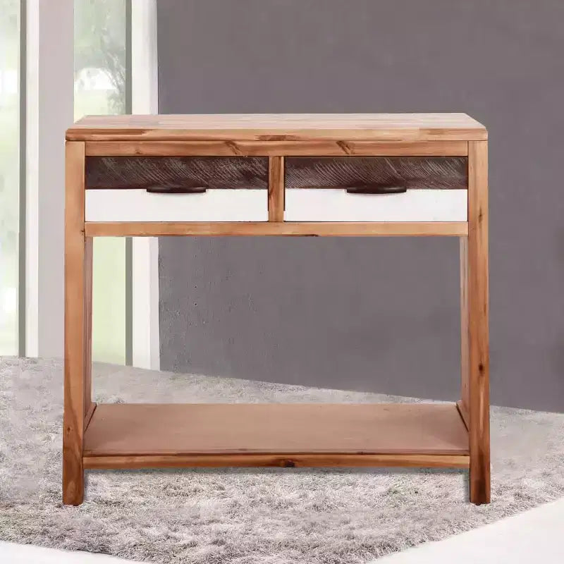 Console Table Solid Acacia and Engineered Wood 33.9x11.8x29.5