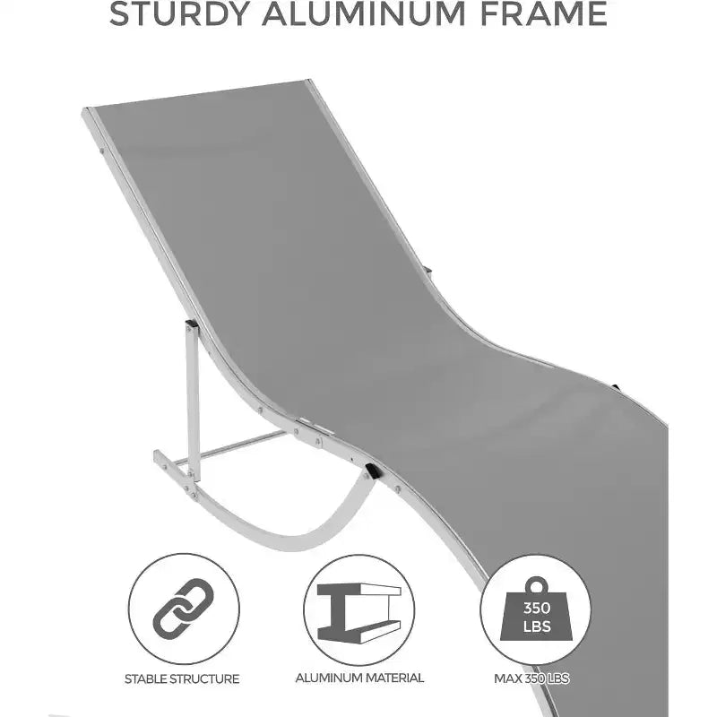 2Pcs Outdoor Beach Chaise Lounge, Patio Poolside Sunbathing Chairs, Adjustable Tanning Recliner for Deck, Garden, Backyard, Balcony, Black/Taupe/Grey