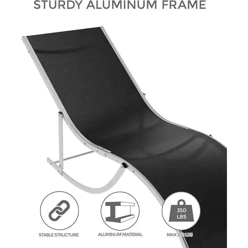 2Pcs Outdoor Beach Chaise Lounge, Patio Poolside Sunbathing Chairs, Adjustable Tanning Recliner for Deck, Garden, Backyard, Balcony, Black/Taupe/Grey