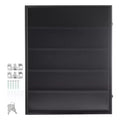VEVOR 35 Graded Sports Card Display Case, 24.3x30.5x2.1 in, Baseball Card Display Frame with 98% UV Protection Clear View PC Glass, Black