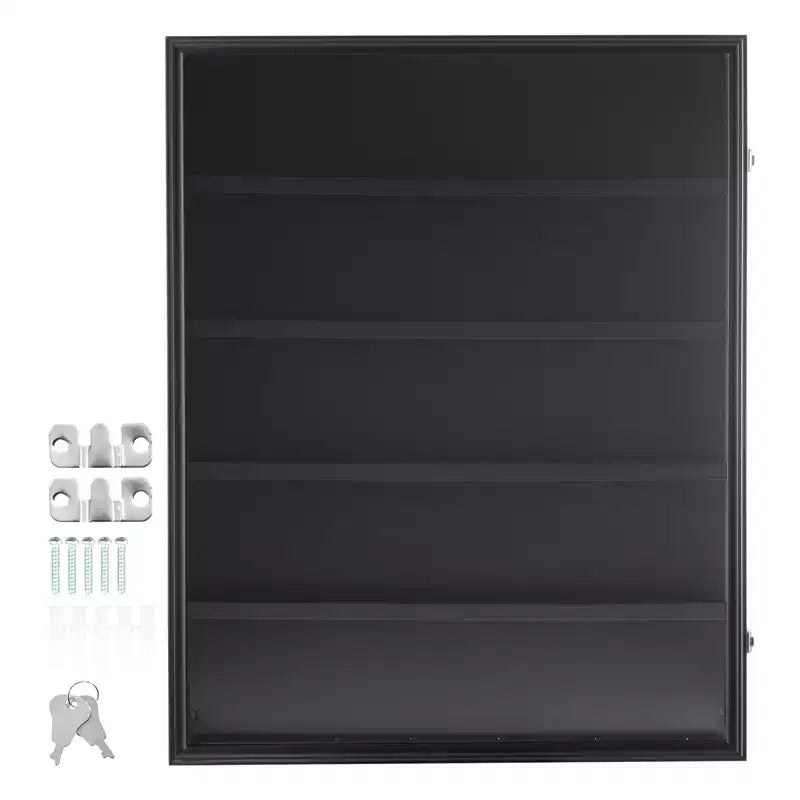 VEVOR 35 Graded Sports Card Display Case, 24.3x30.5x2.1 in, Baseball Card Display Frame with 98% UV Protection Clear View PC Glass, Black
