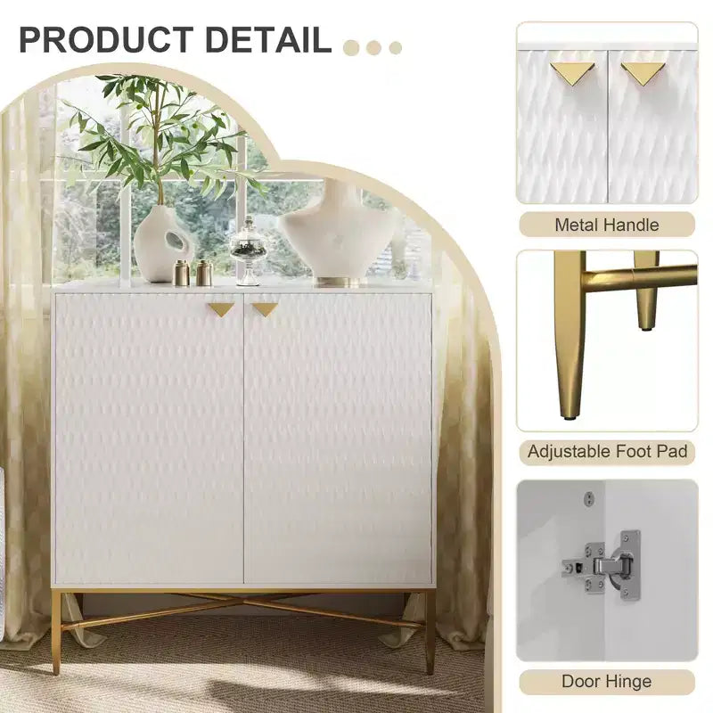 15.75-in W x 32.87-in H MDF 2 Doors Freestanding Utility Storage Cabinet