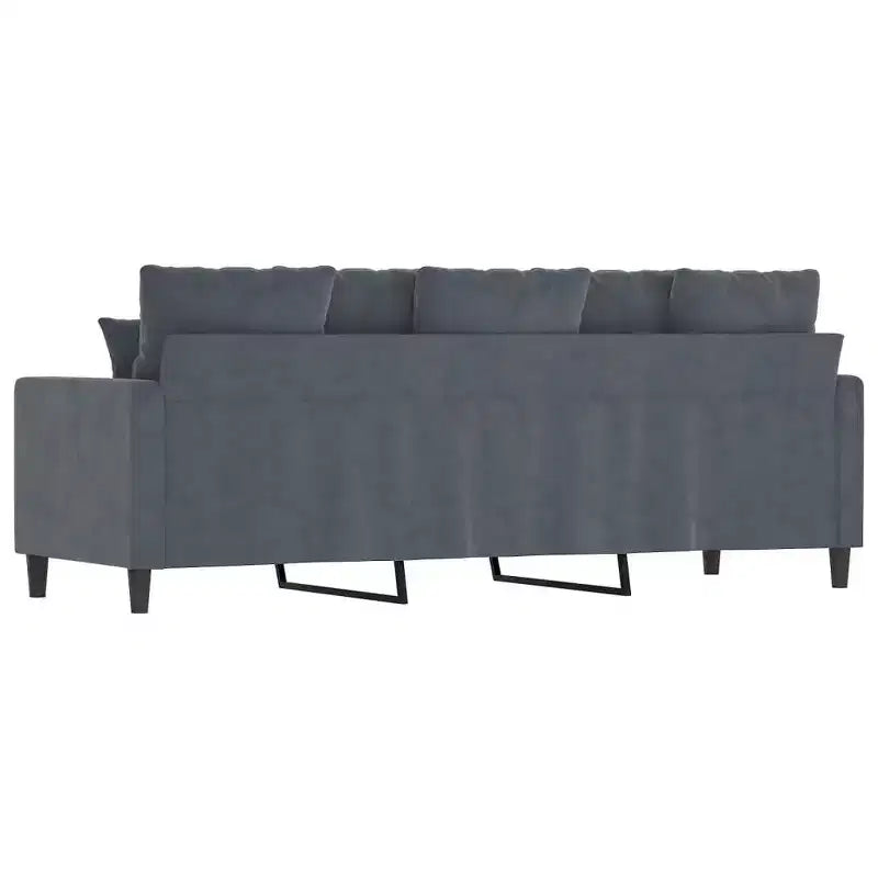 3-seater Sofa Dark Green Velvet (100% polyester), metal, textilene