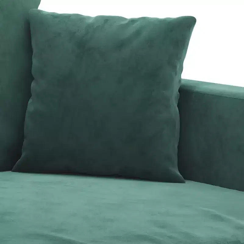 3-seater Sofa Dark Green Velvet (100% polyester), metal, textilene