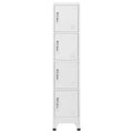 vidaXL Locker Grey Steel Medium Cabinet Rectangular Industrial