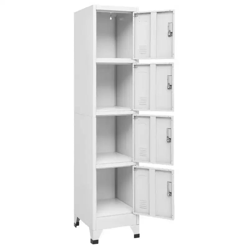 Locker Grey Steel Medium Cabinet Rectangular Industrial