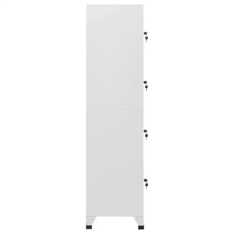 Locker Grey Steel Medium Cabinet Rectangular Industrial