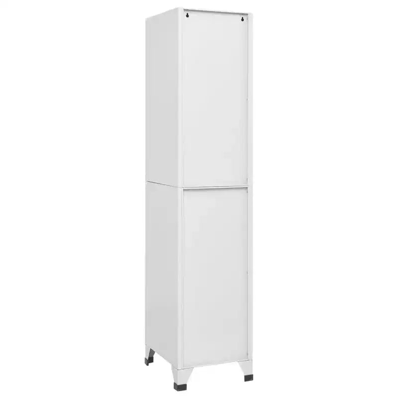 Locker Grey Steel Medium Cabinet Rectangular Industrial