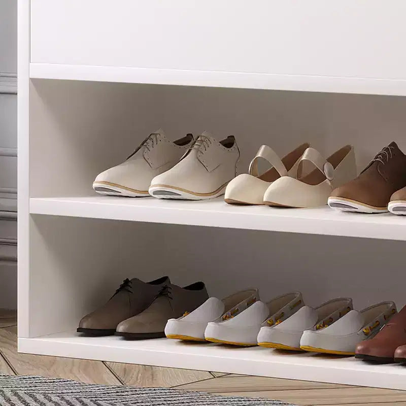 Sponge Cloth Shoe Storage Bench with Storage Cabinet - Durable, Multifunctional, Space-Saving, Comfortable Seating