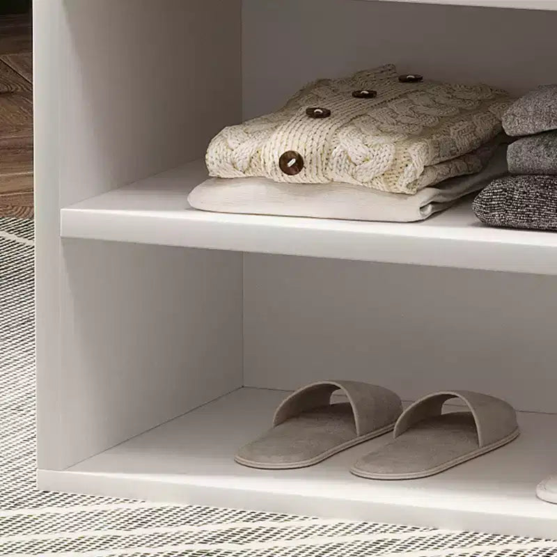 Banc à chaussures en tissu éponge avec meuble de rangement - Durable, multifonctionnel, peu encombrant, assise confortable