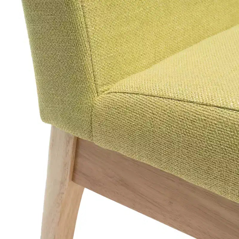 Hampton Mid-Century Modern Fabric Upholstered Armless Dining Chairs (Set of 2)