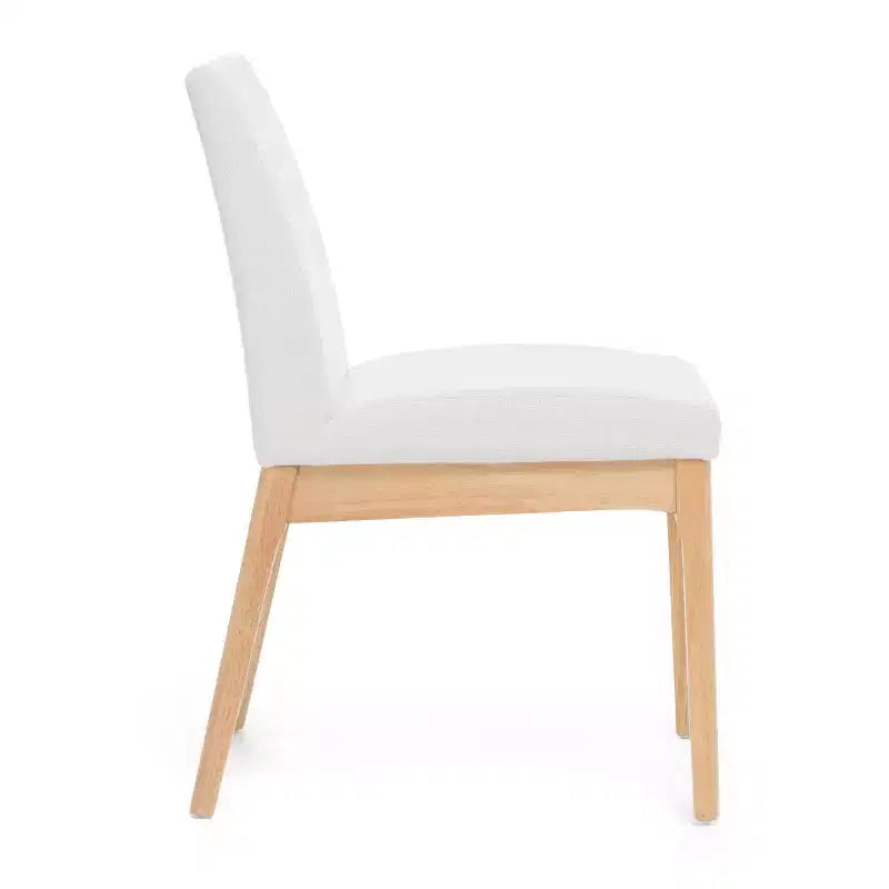 Hampton Mid-Century Modern Fabric Upholstered Armless Dining Chairs (Set of 2)