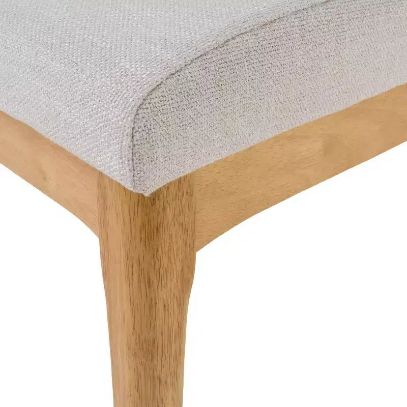 Hampton Mid-Century Modern Fabric Upholstered Armless Dining Chairs (Set of 2)