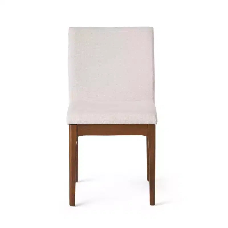 Hampton Mid-Century Modern Fabric Upholstered Armless Dining Chairs (Set of 2)