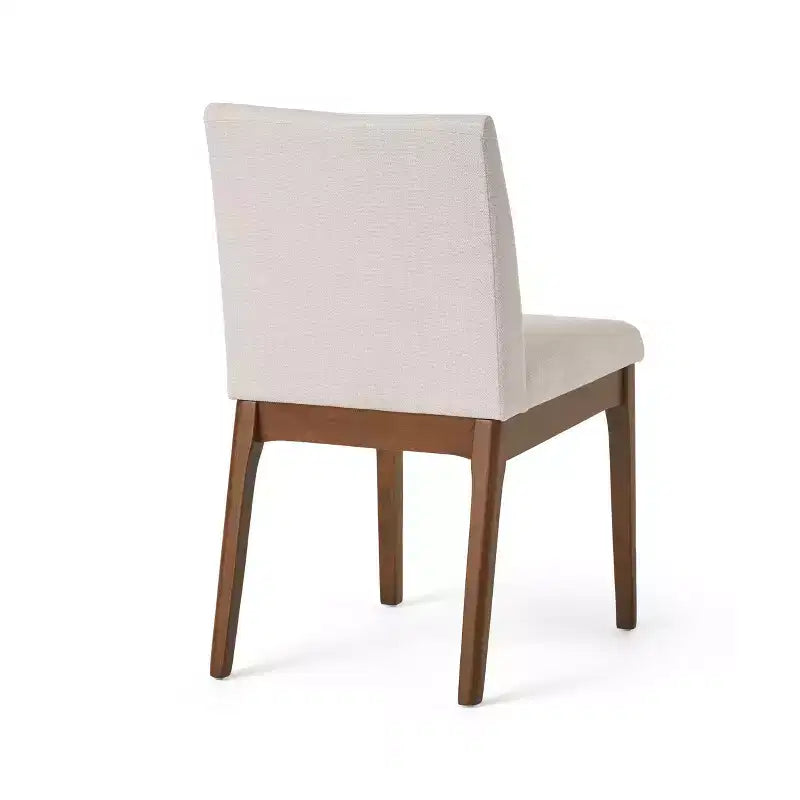 Hampton Mid-Century Modern Fabric Upholstered Armless Dining Chairs (Set of 2)