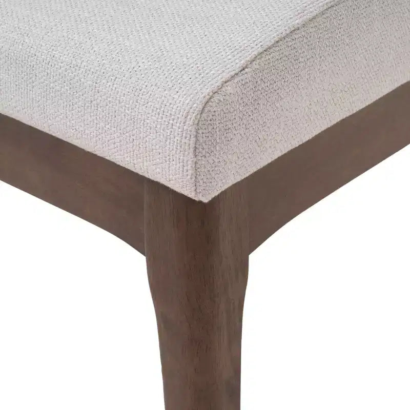 Hampton Mid-Century Modern Fabric Upholstered Armless Dining Chairs (Set of 2)