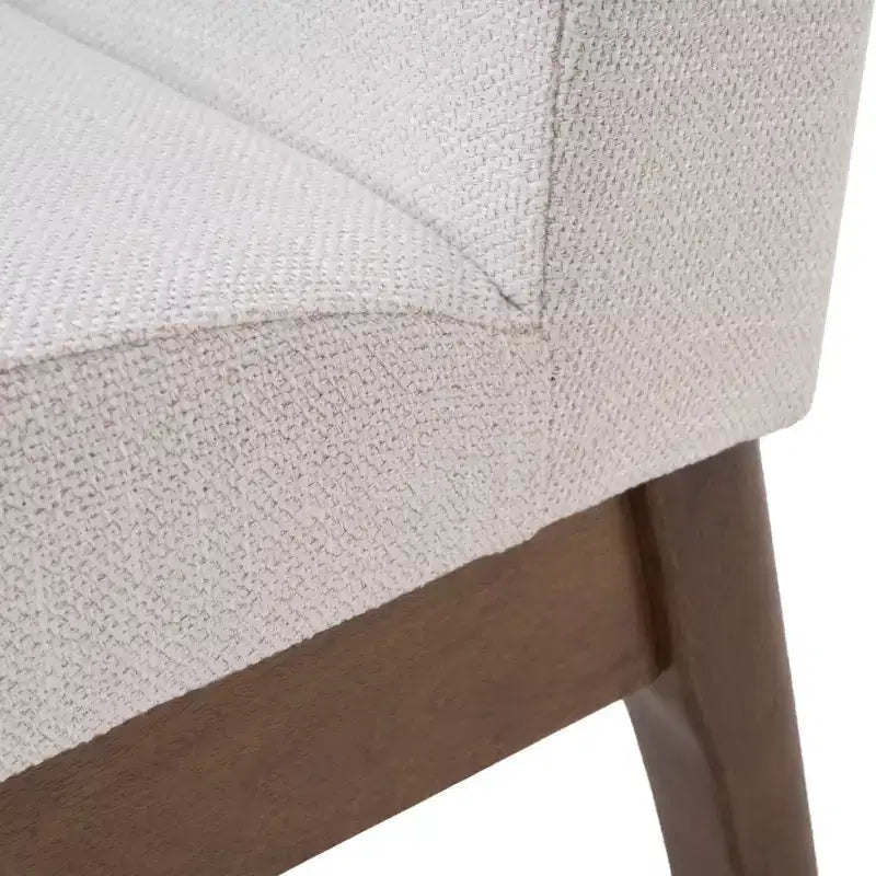 Hampton Mid-Century Modern Fabric Upholstered Armless Dining Chairs (Set of 2)