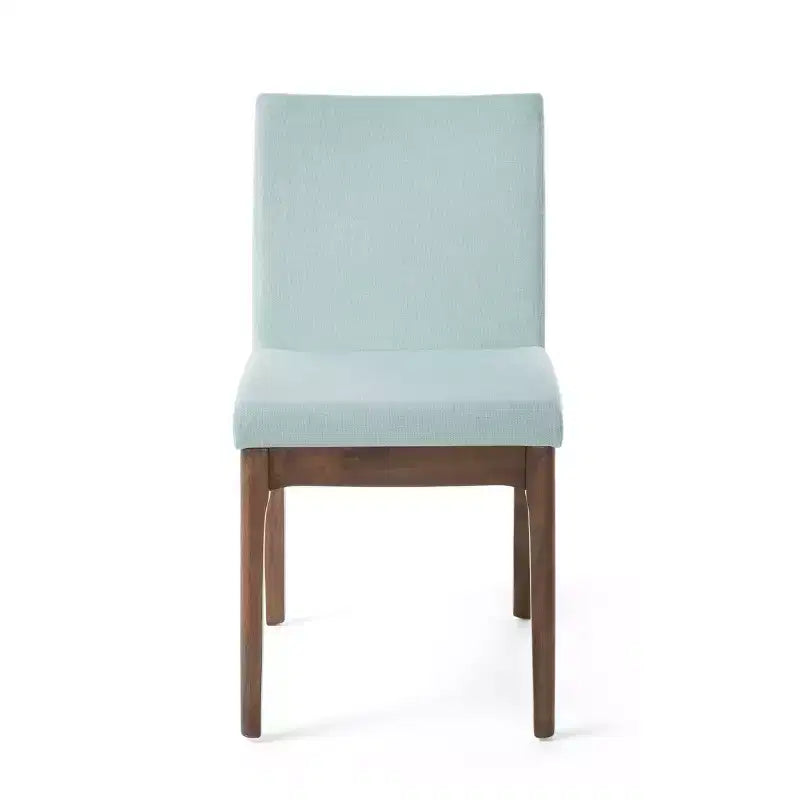 Hampton Mid-Century Modern Fabric Upholstered Armless Dining Chairs (Set of 2)