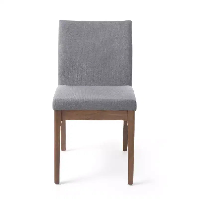 Hampton Mid-Century Modern Fabric Upholstered Armless Dining Chairs (Set of 2)