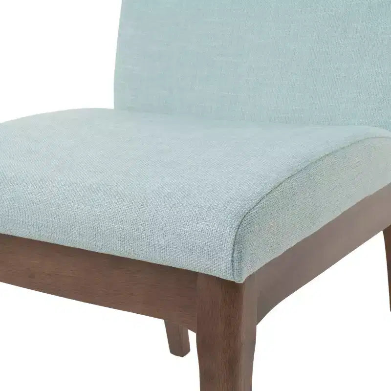 Hampton Mid-Century Modern Fabric Upholstered Armless Dining Chairs (Set of 2)