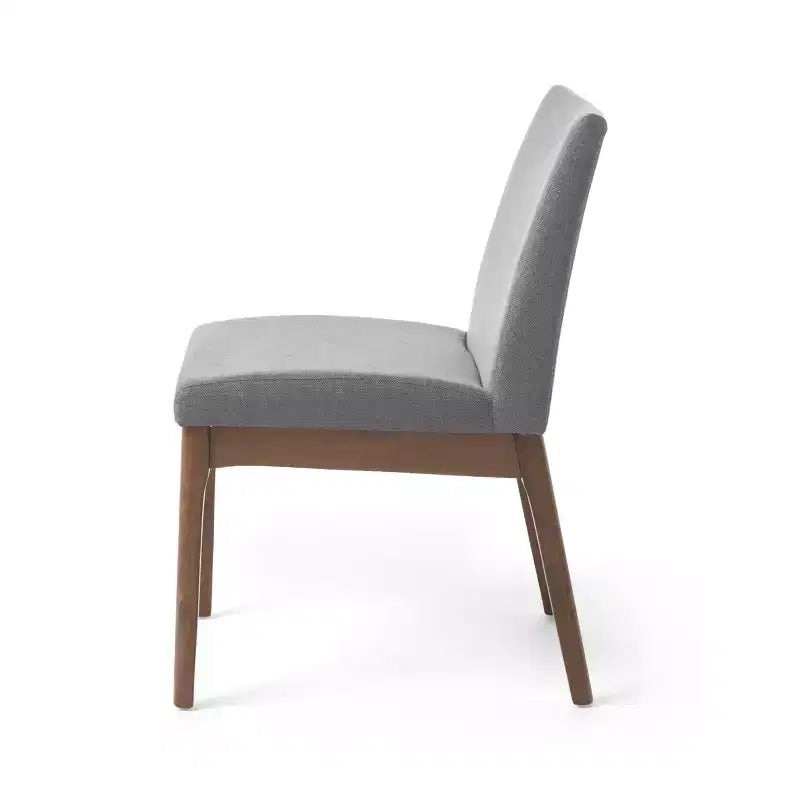 Hampton Mid-Century Modern Fabric Upholstered Armless Dining Chairs (Set of 2)