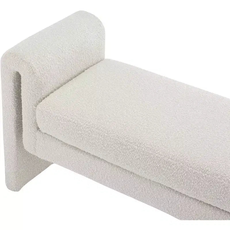 Stylus Boucle Fabric Bench