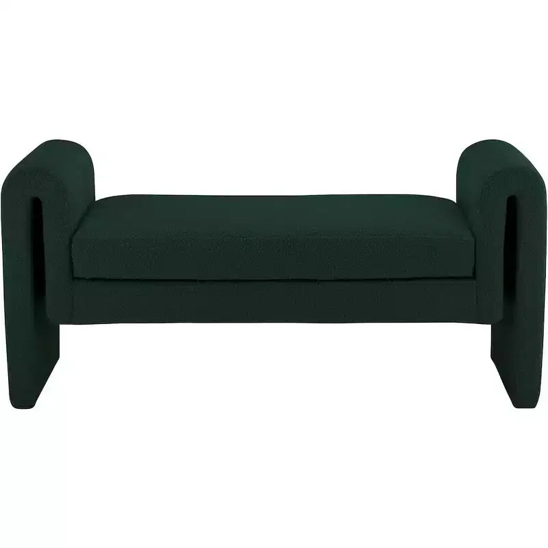 Stylus Boucle Fabric Bench