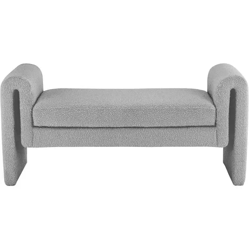 Stylus Boucle Fabric Bench