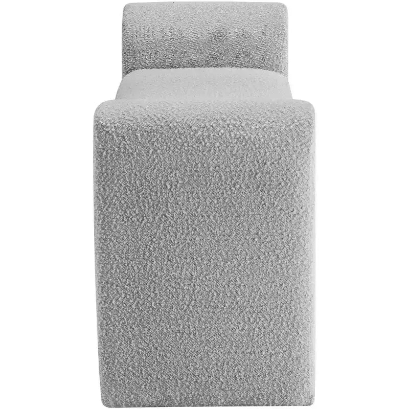 Stylus Boucle Fabric Bench