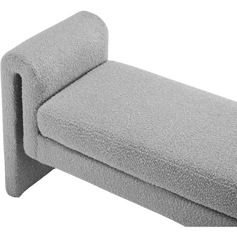 Stylus Boucle Fabric Bench
