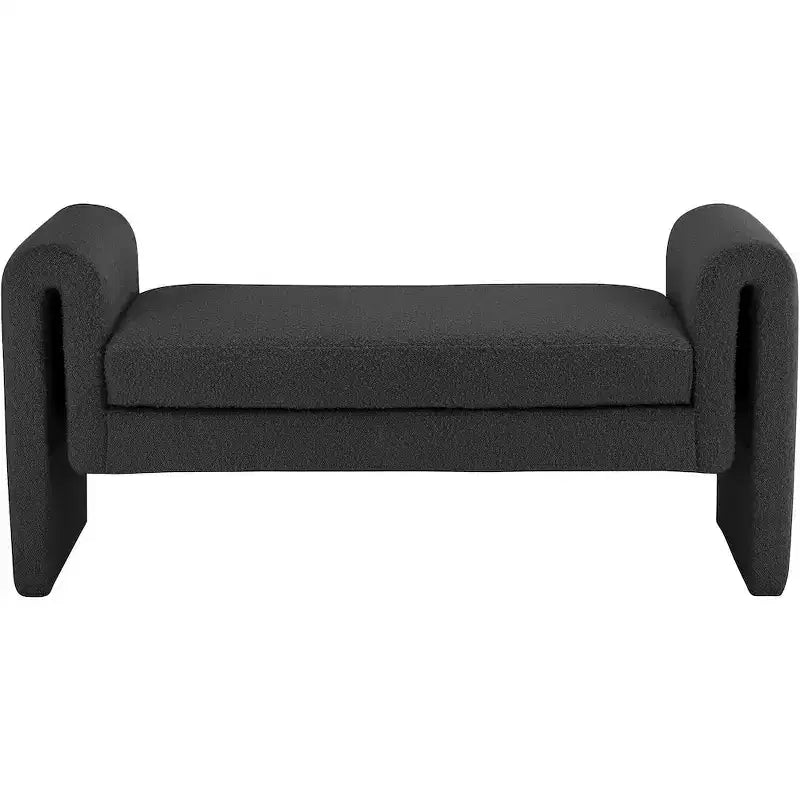 Stylus Boucle Fabric Bench