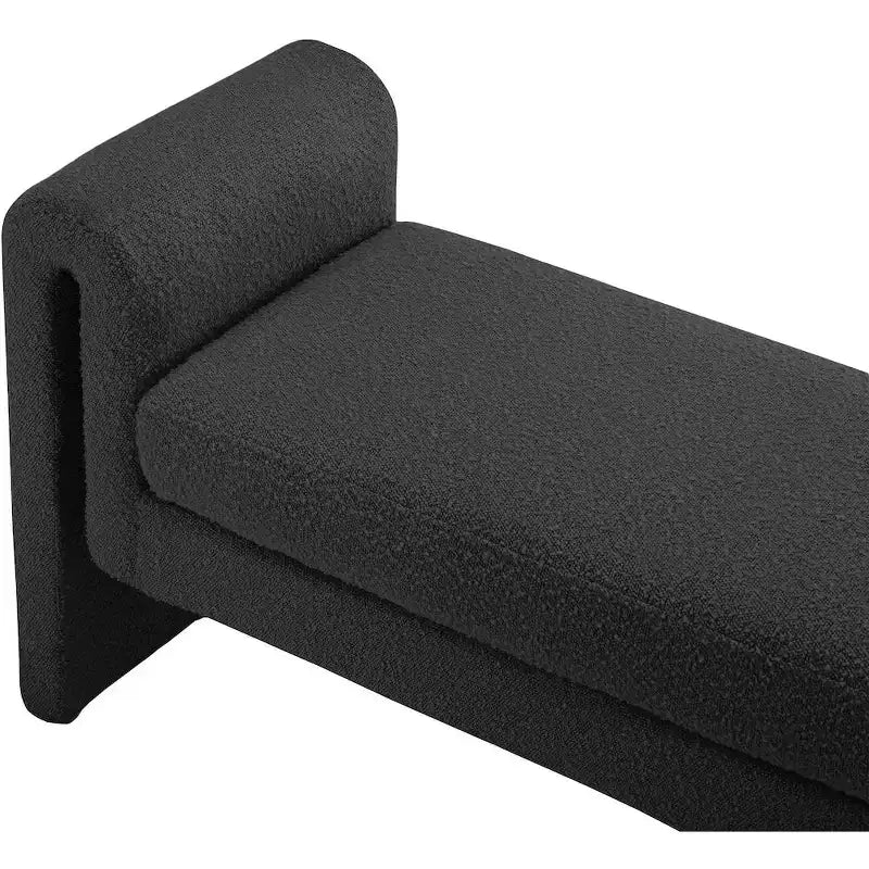 Stylus Boucle Fabric Bench