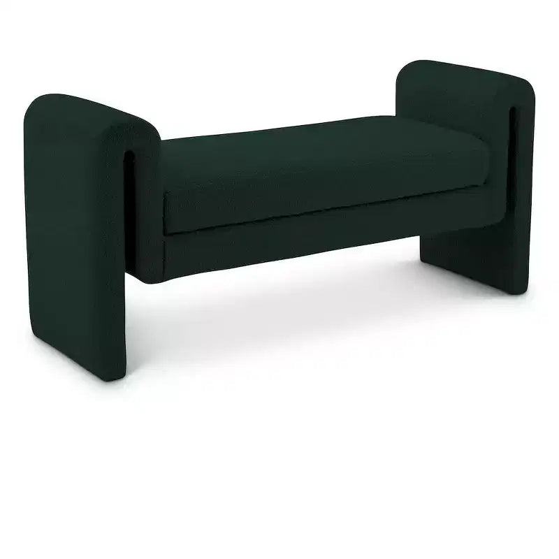 Stylus Boucle Fabric Bench