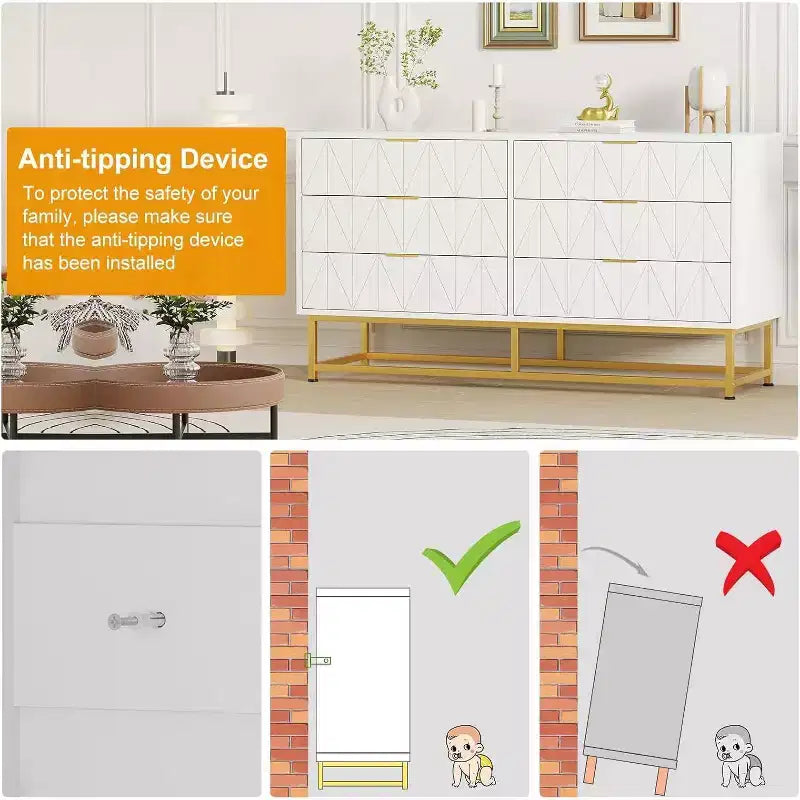 6 Drawer Fabric Dresser, Small Storage Chest with Wood Top, Modern Nightstand and Clothes Organizer for Bedroom, Closet, Living Room