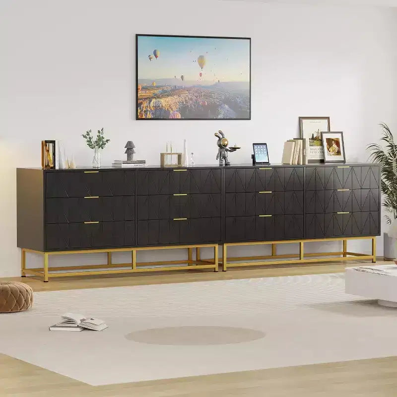 6 Drawer Fabric Dresser, Small Storage Chest with Wood Top, Modern Nightstand and Clothes Organizer for Bedroom, Closet, Living Room