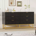 Acekool 6 Drawer Fabric Dresser, Small Storage Chest with Wood Top, Modern Nightstand and Clothes Organizer for Bedroom, Closet, Living Room
