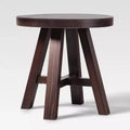Modern Farmhouse Solid Wood 18 Round Side Table