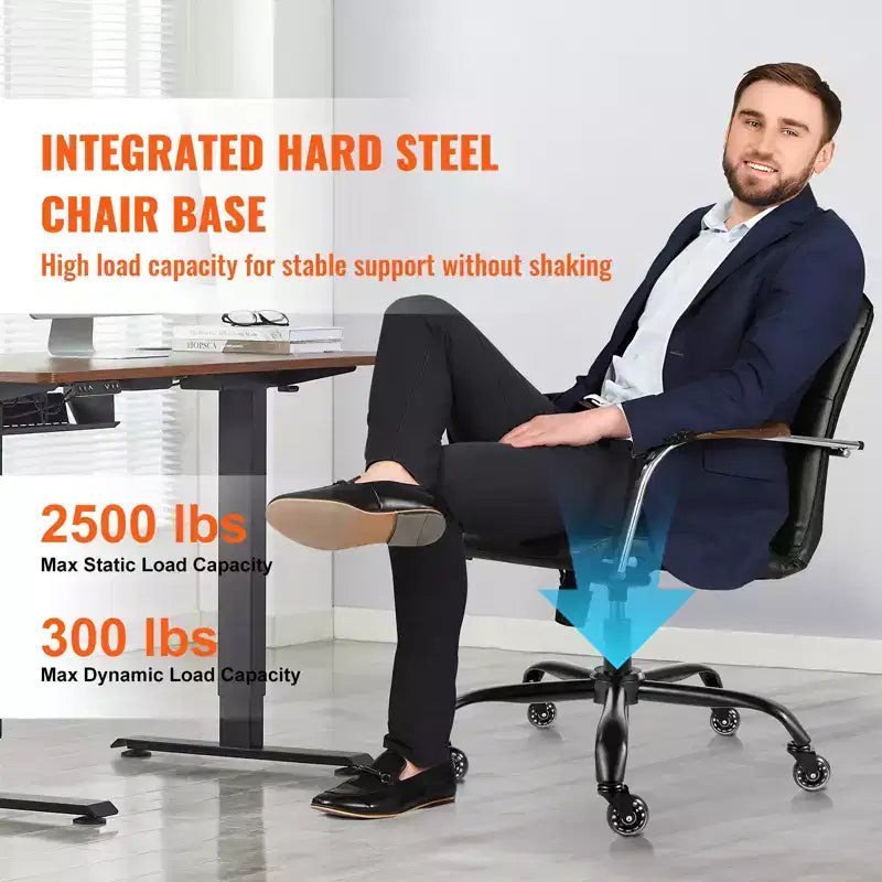 Office Chair Base Replacement, 28, 2500 lbs Static Load Capacity, Heavy Duty Universal Computer Desk Chair Stool Base Part, Black