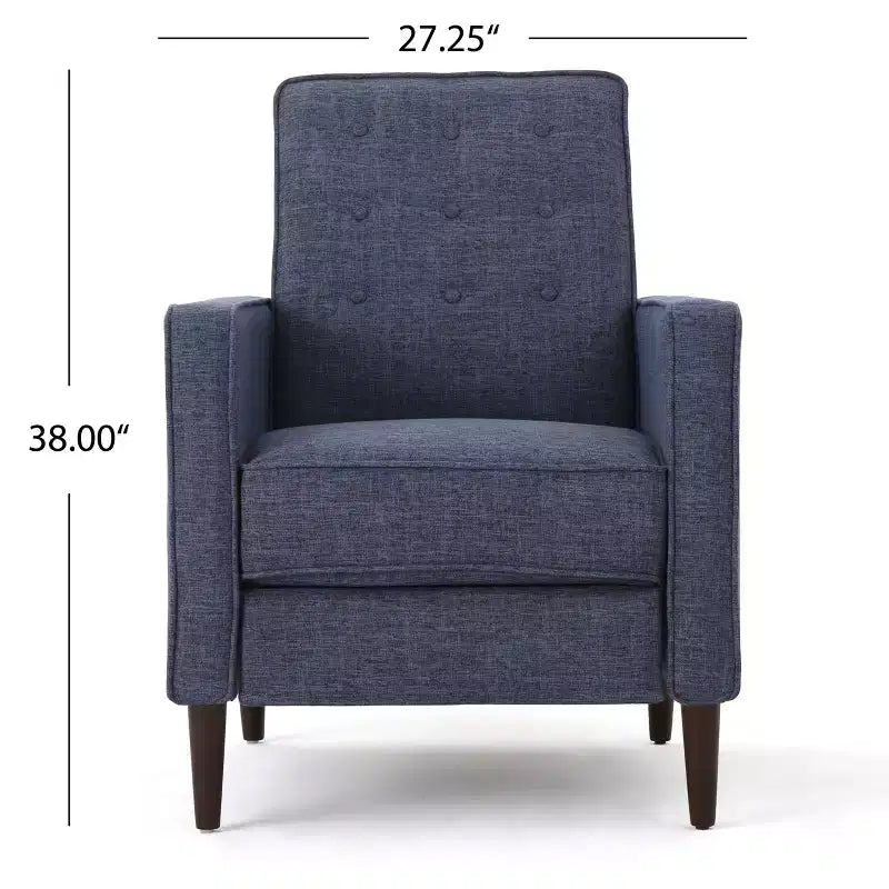 Mason Mid-Century Modern Tufted Pushback Recliners