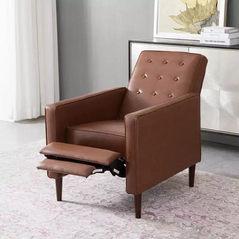 Mason Mid-Century Modern Tufted Pushback Recliners