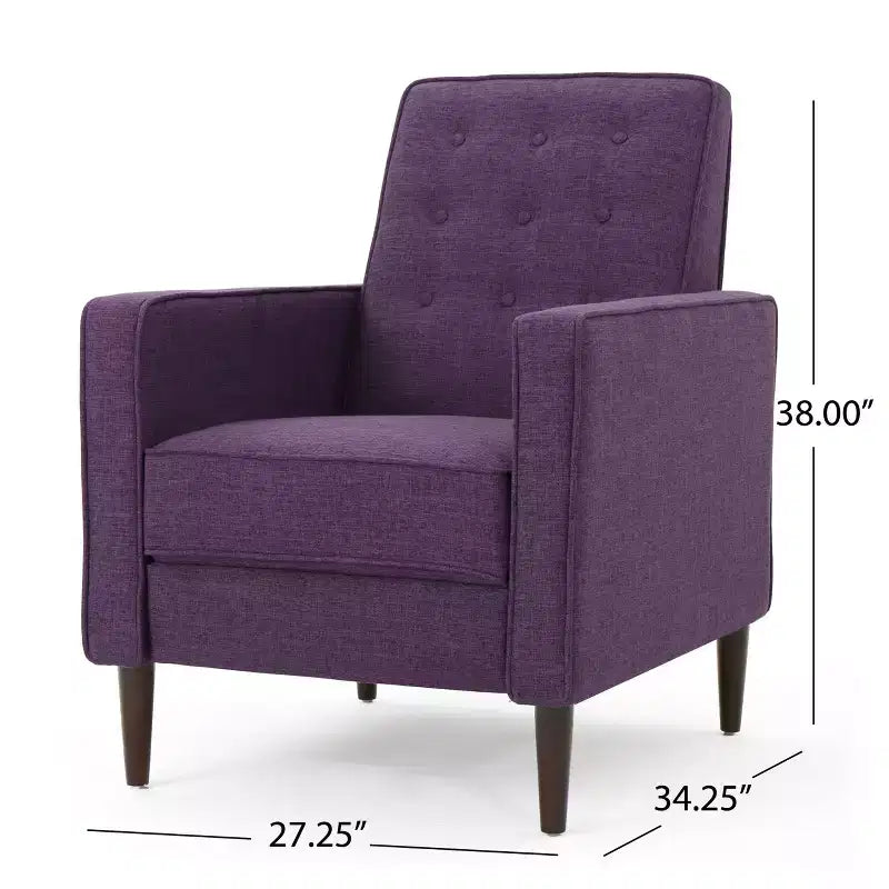 Mason Mid-Century Modern Tufted Pushback Recliners