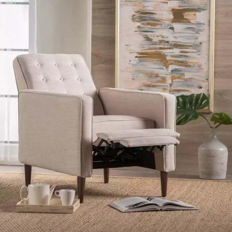Mason Mid-Century Modern Tufted Pushback Recliners