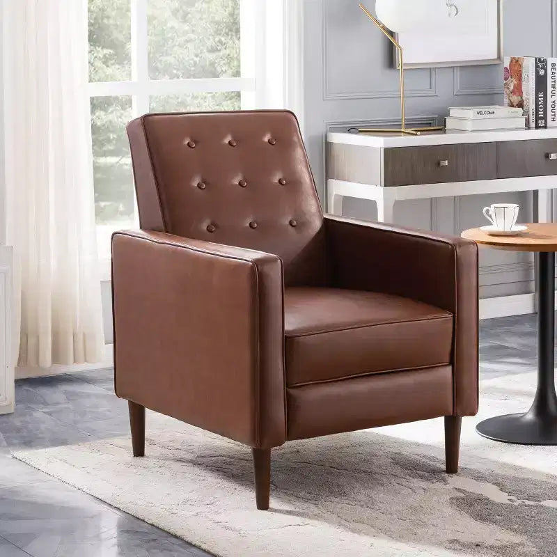 GDFStudio Mason Mid-Century Modern Tufted Pushback Recliners