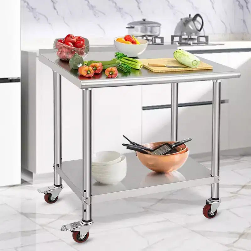Stainless Steel Workbench - Durable, Rust-Resistant, Easy to Clean, Heavy Duty, Adjustable Height