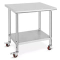 Stainless Steel Workbench - Durable, Rust-Resistant, Easy to Clean, Heavy Duty, Adjustable Height