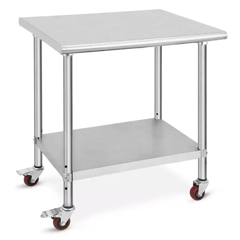 Stainless Steel Workbench - Durable, Rust-Resistant, Easy to Clean, Heavy Duty, Adjustable Height