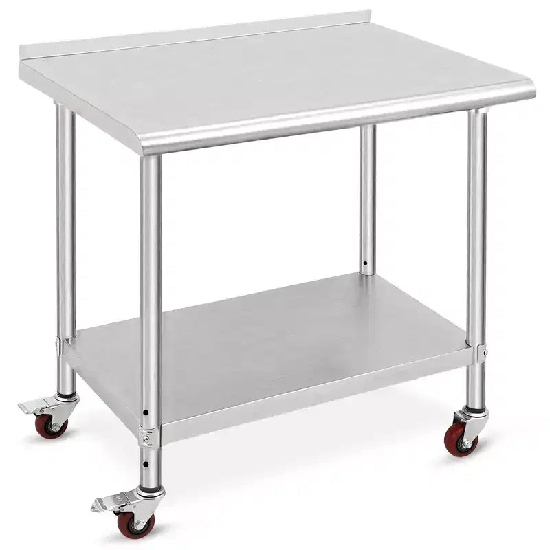 Stainless Steel Workbench - Durable, Rust-Resistant, Easy to Clean, Heavy Duty, Adjustable Height